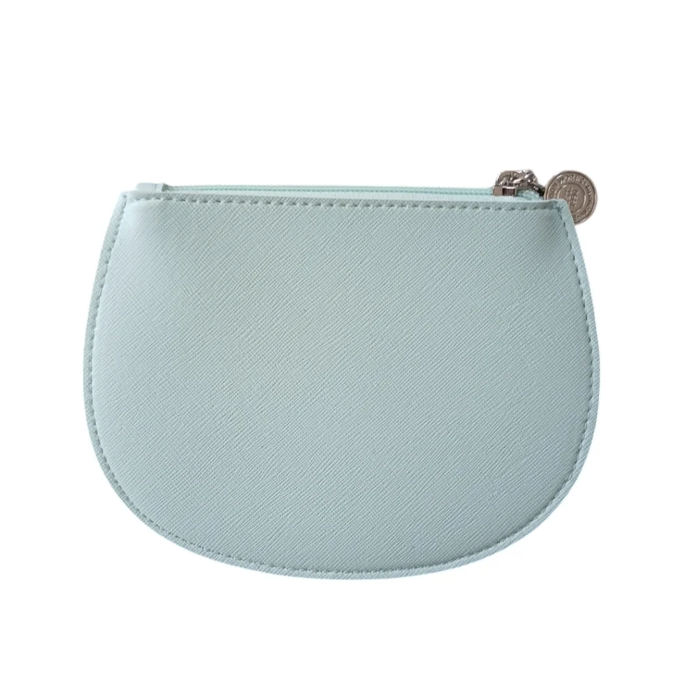 Bath & Body Works Blue Cosmetic Bag with Silver Zipper and Dotted Design - Picture 2 of 3